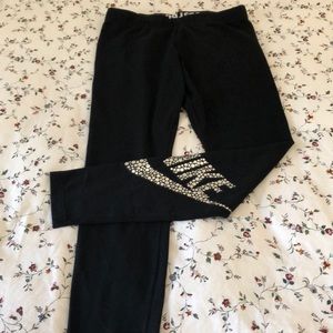Black Nike Logo Leggings